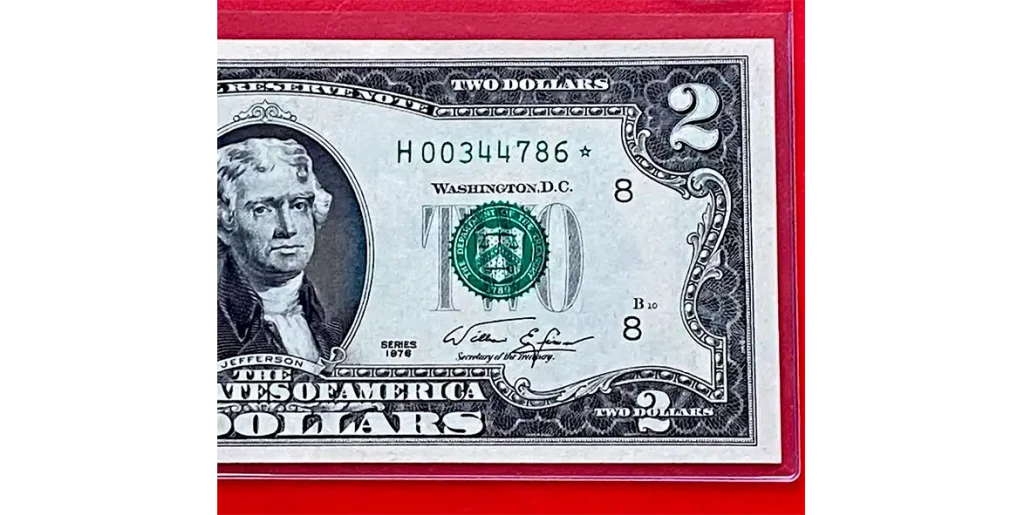 star note two dollar bill 1976 uncirculated